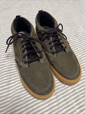 Element Men's Olive Suede Sneakers with Gum Sole